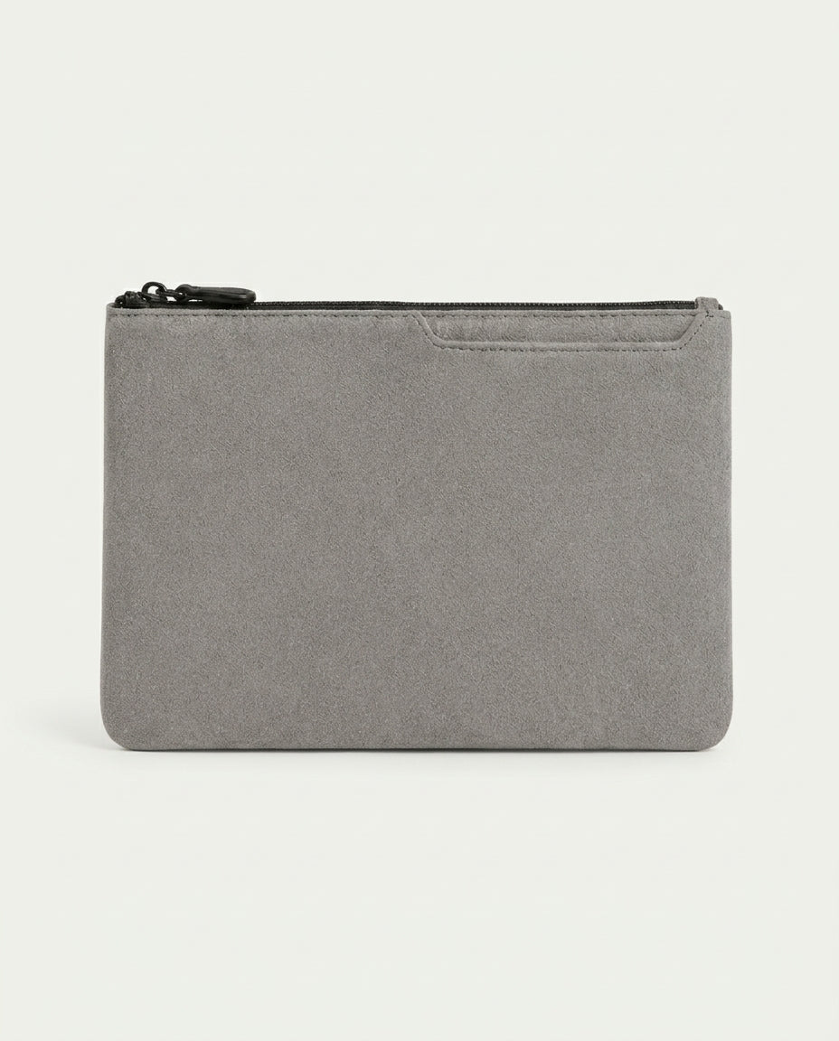 Alcantara Clutch Bag - Moonstone Gray