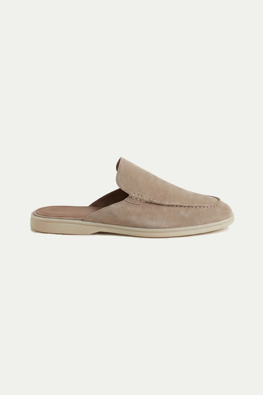 Beige Suède Yacht Mule