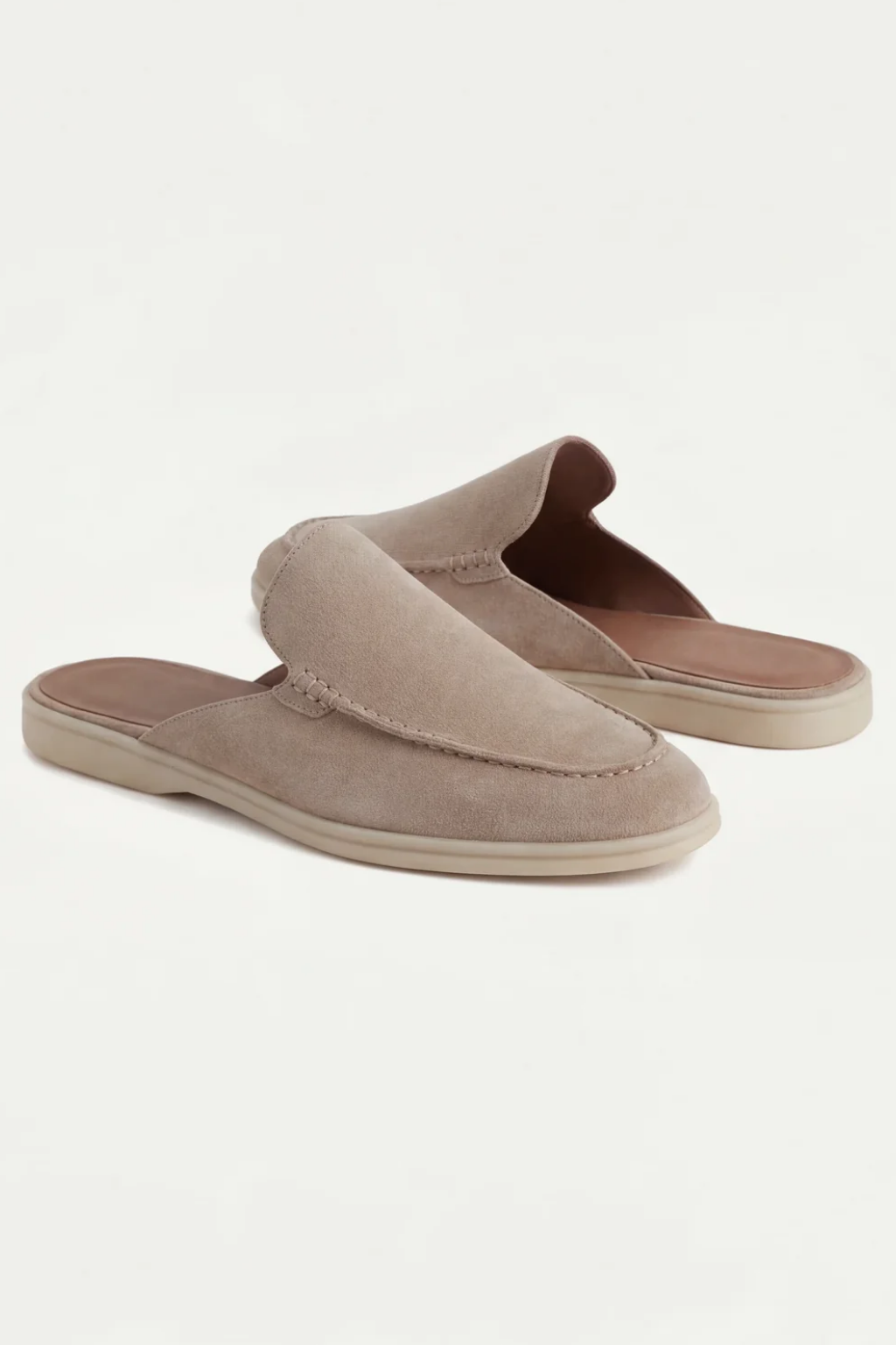 Beige Suède Yacht Mule