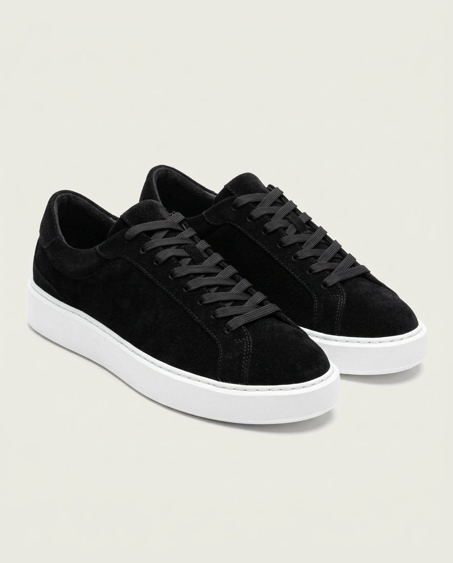 Boston Suede Trainer - Black