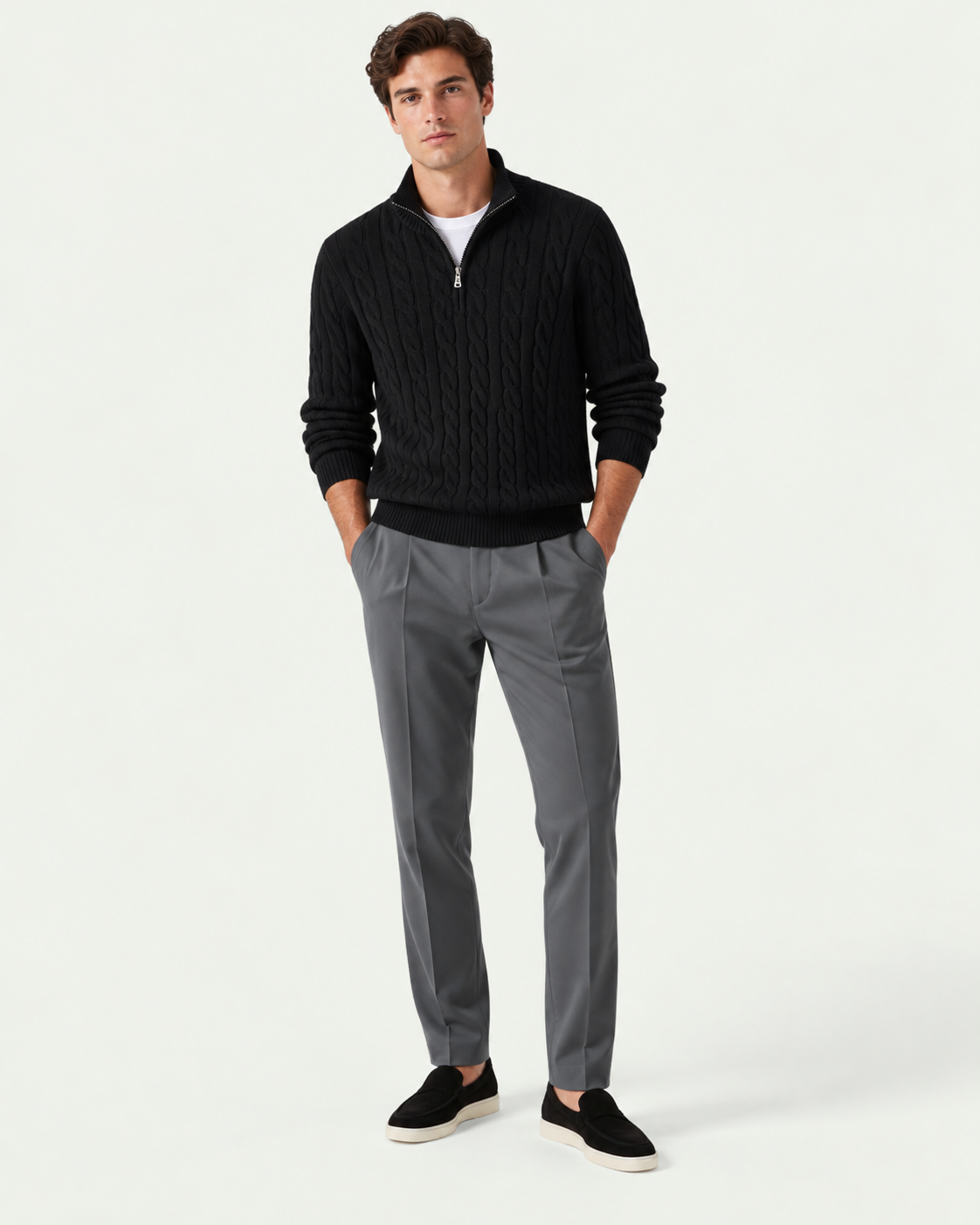 Cortina Fitted Trousers - Grey