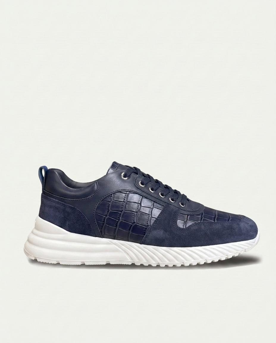Croco Milano Sneaker - Navy