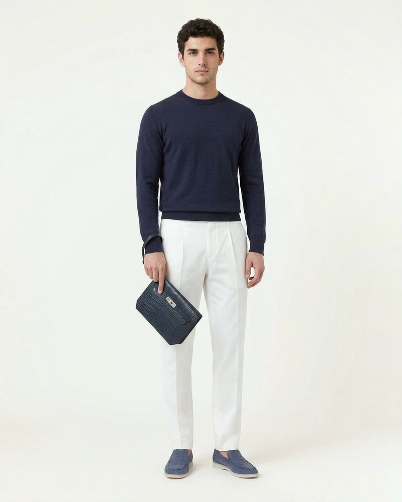 Croco Paris Pochette - Navy | LIMITED EDITION