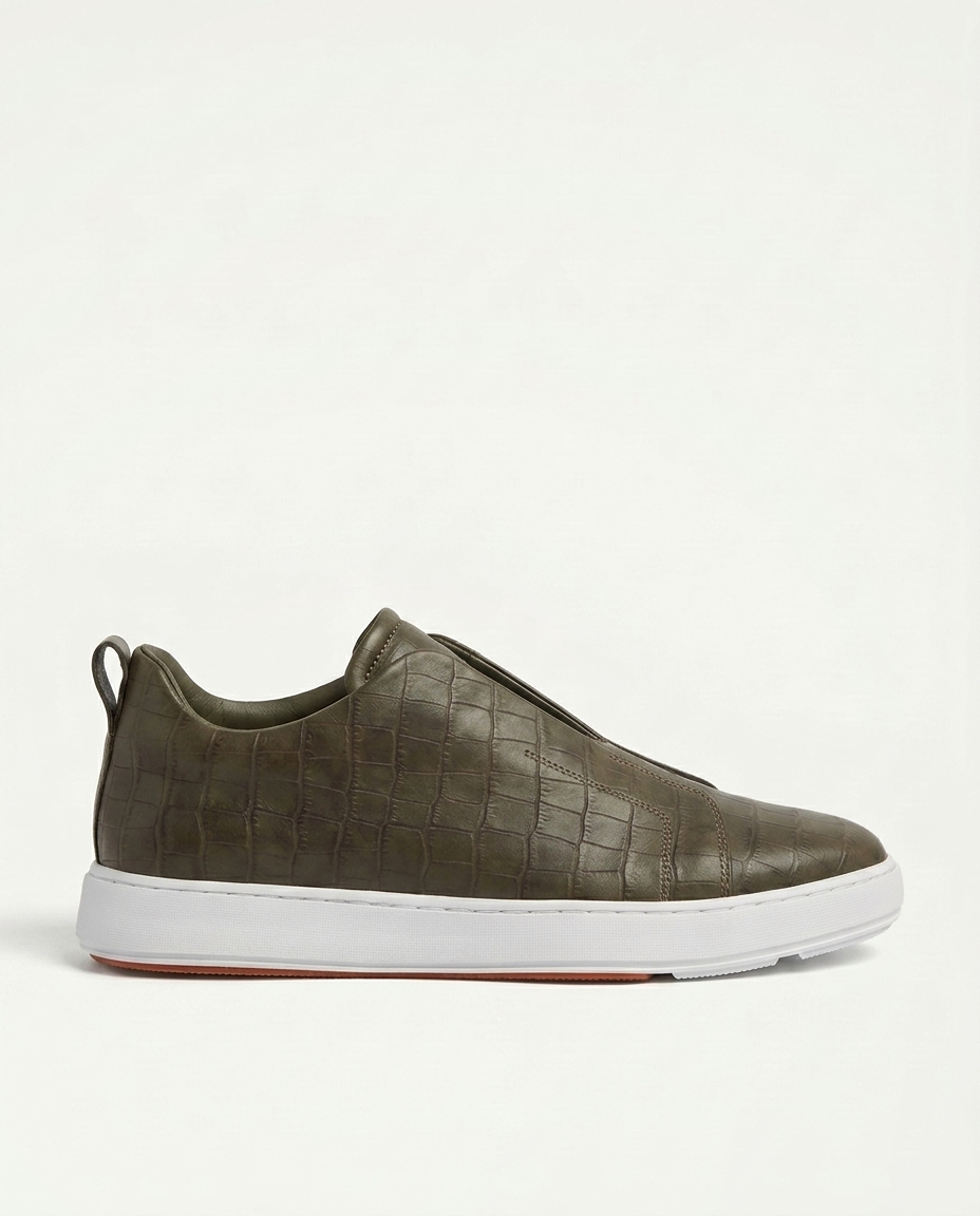 Croco St. Moritz Trainer - Olive
