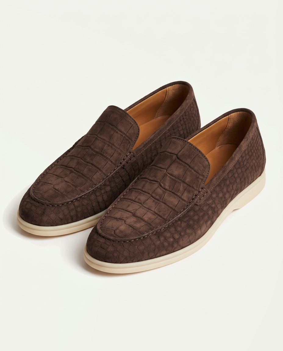 Croco Suede Loafer - Espresso | LIMITED EDITION