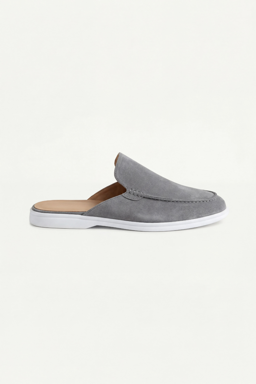 Grey Suède Yacht Mule