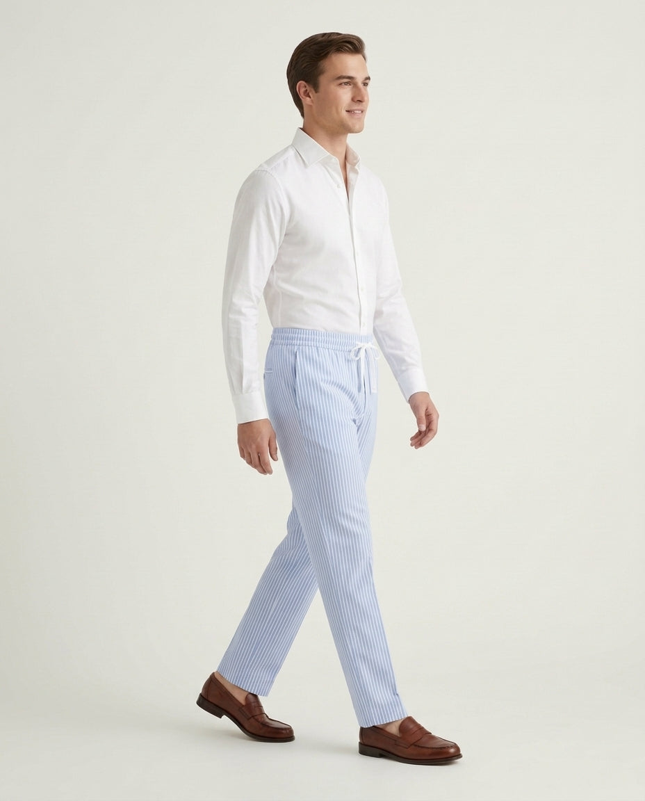 Linen Trousers - Striped