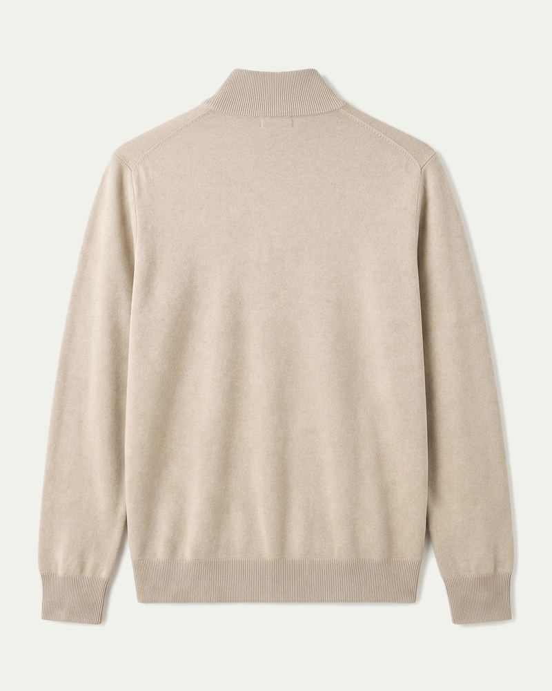 London Quarter Zip - Beige