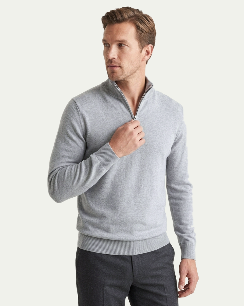 London Quarter Zip - Grey