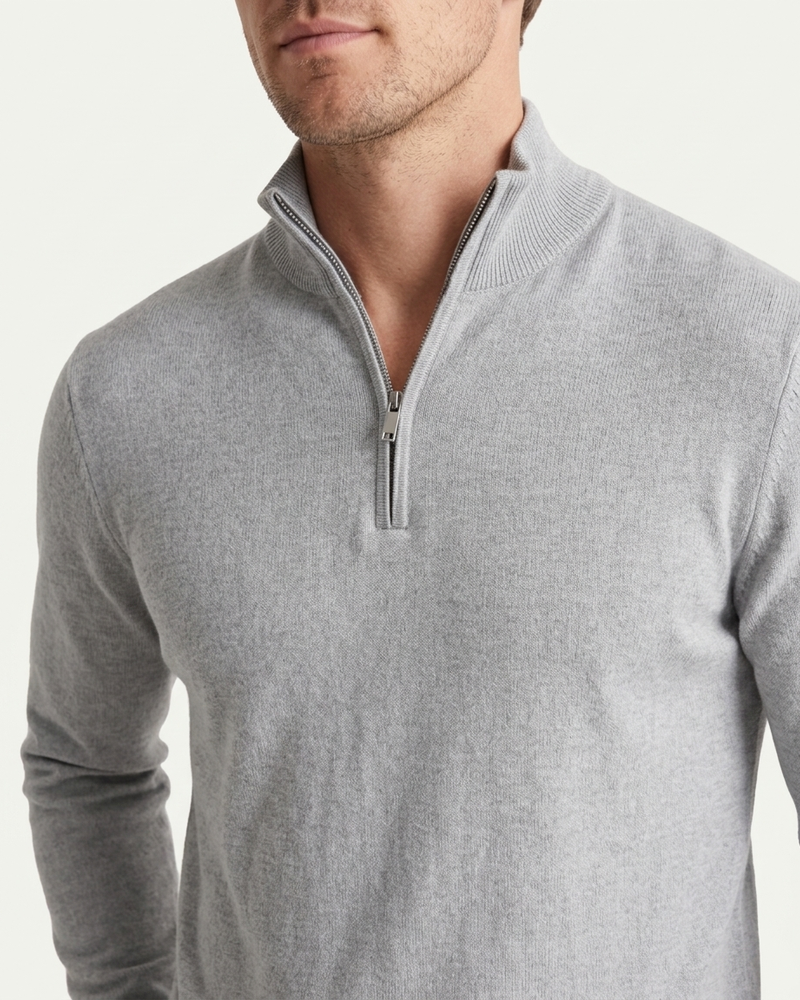 London Quarter Zip - Grey