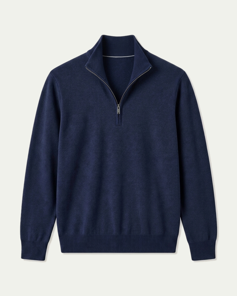 London Quarter Zip - Navy