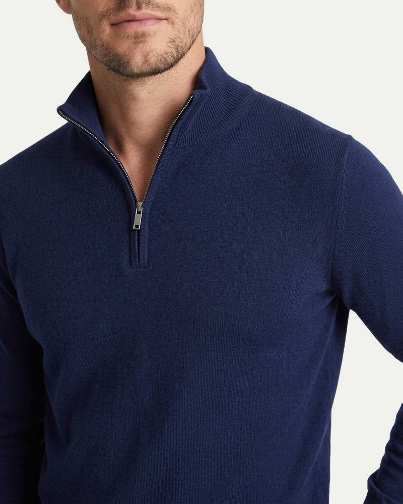 London Quarter Zip - Navy