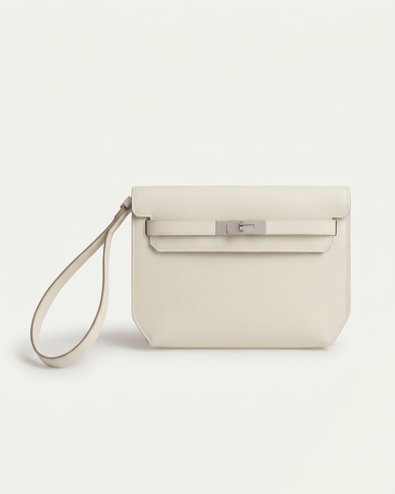 Paris Leather Pochette - Ivory