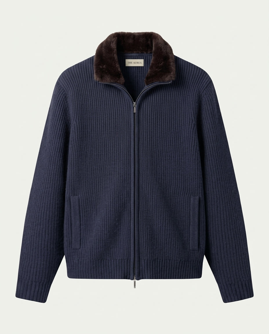 Prague Fur Collar Cardigan
