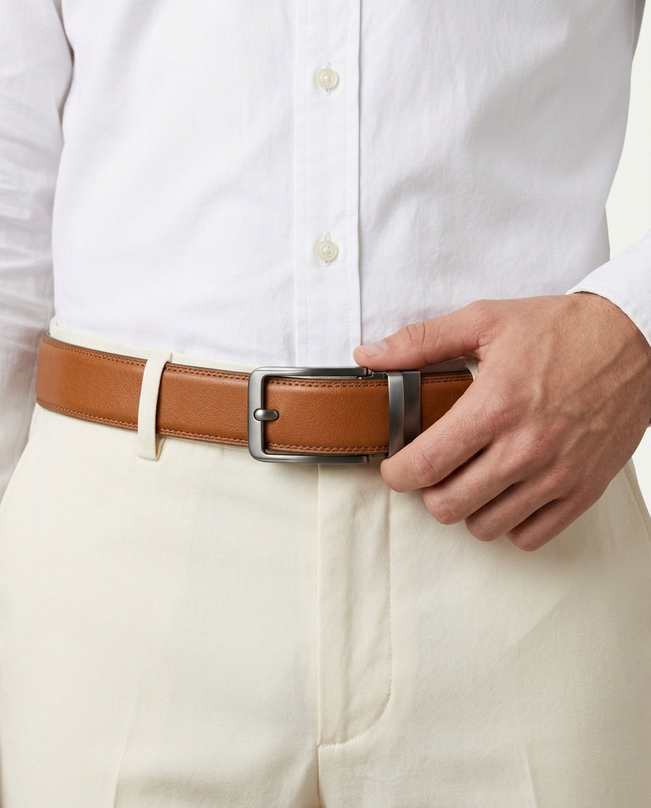Richmond Hole-Free Belt - Cognac