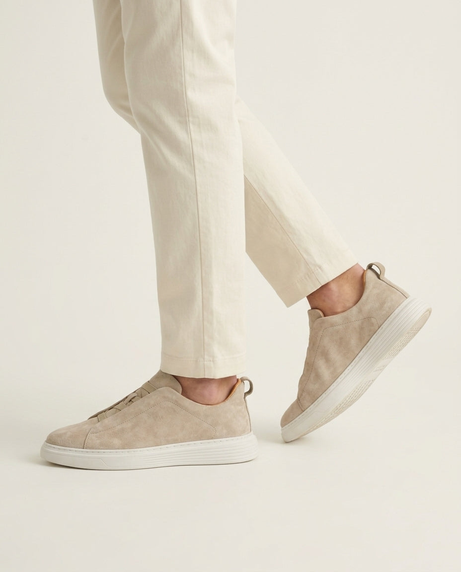 St. Moritz Slip-On Trainer – Sand
