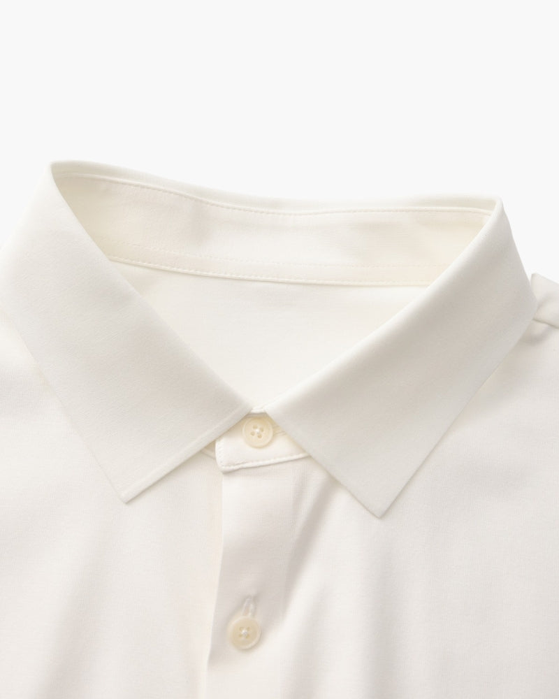 Tailored Cotton Flex Shirt - White