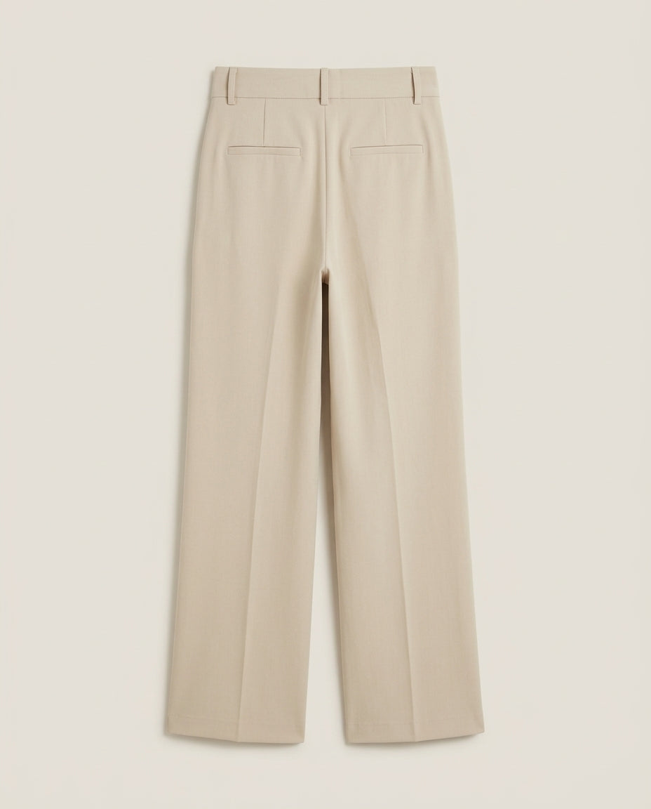 Vienna Wide-Leg Trousers - Beige