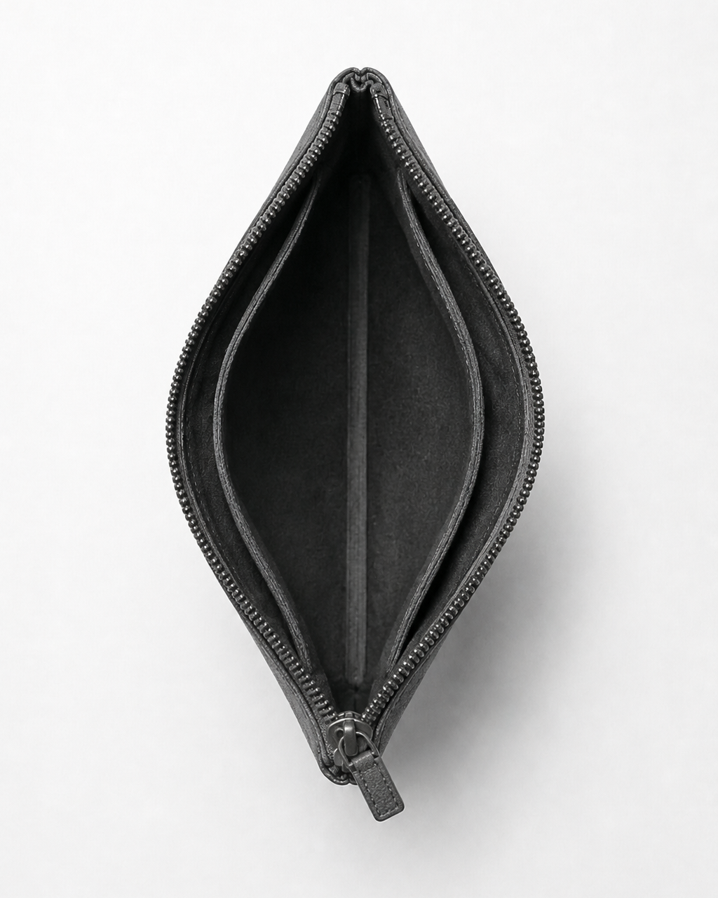 Alcantara Clutch Bag - Dark Gray