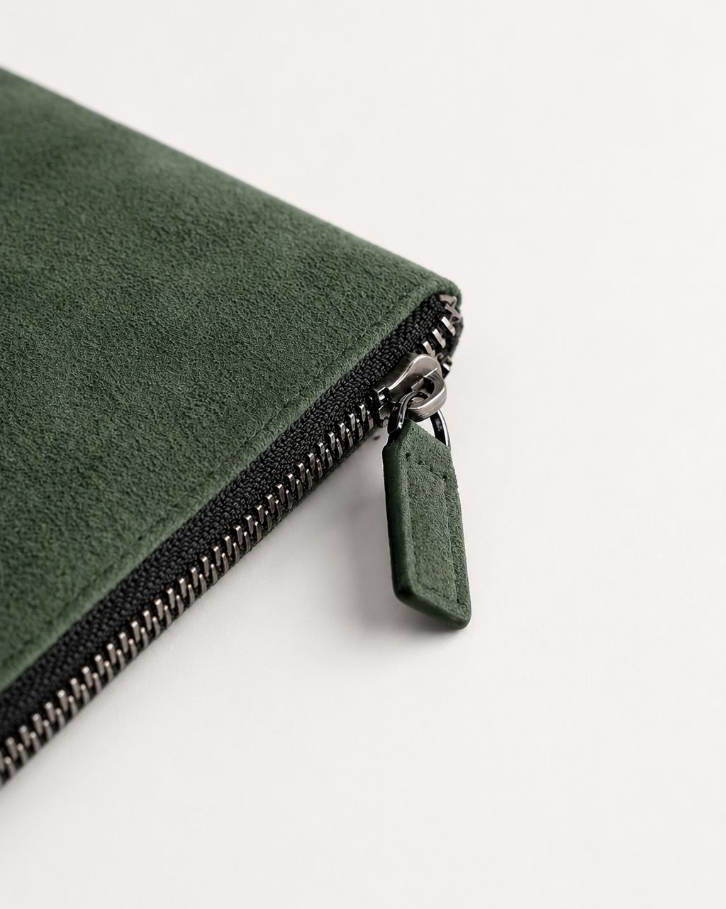Alcantara Clutch Bag - Midnight Green