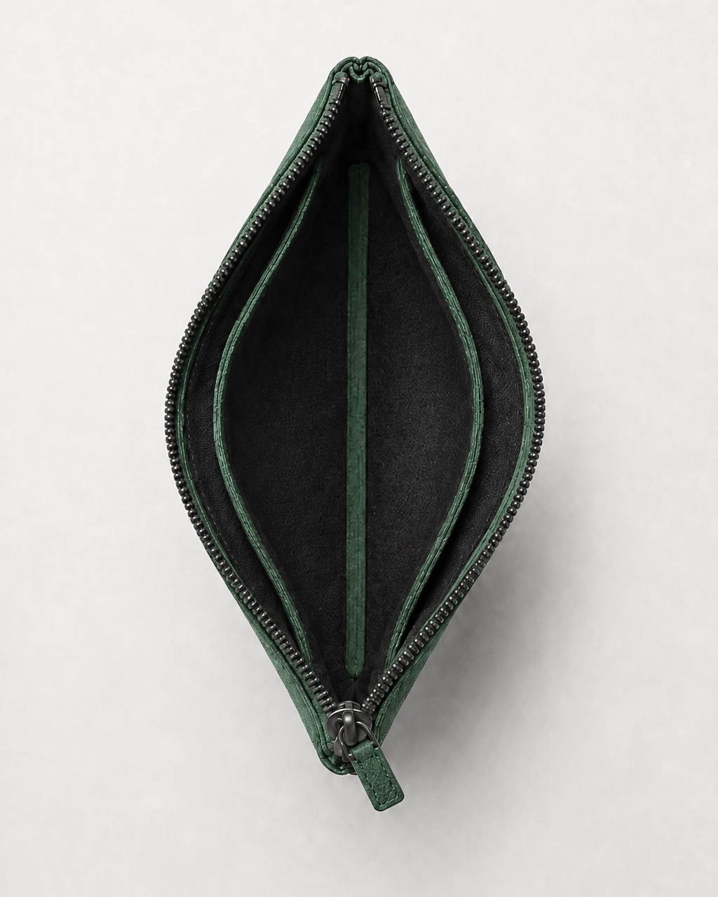 Alcantara Clutch Bag - Midnight Green