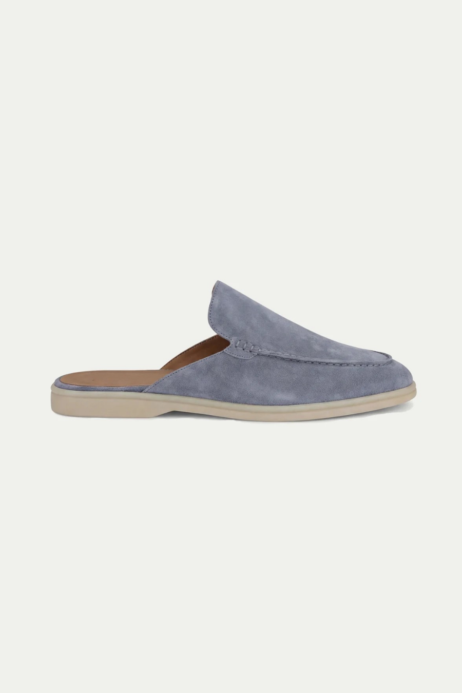 Baby Blue Suède Yacht Mule