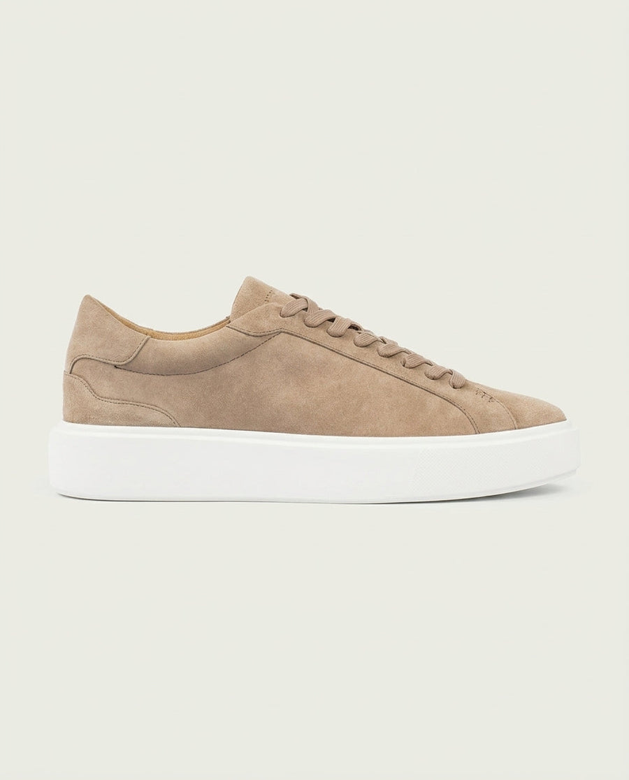 Boston Suede Trainer - Beige