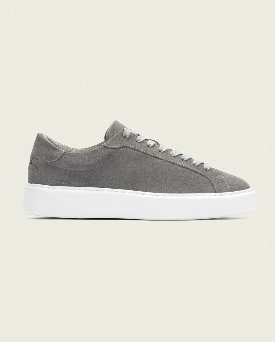 Boston Suede Trainer - Dark Grey