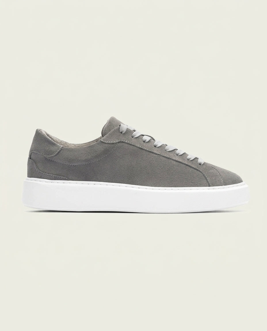 Boston Suede Trainer - Dark Grey