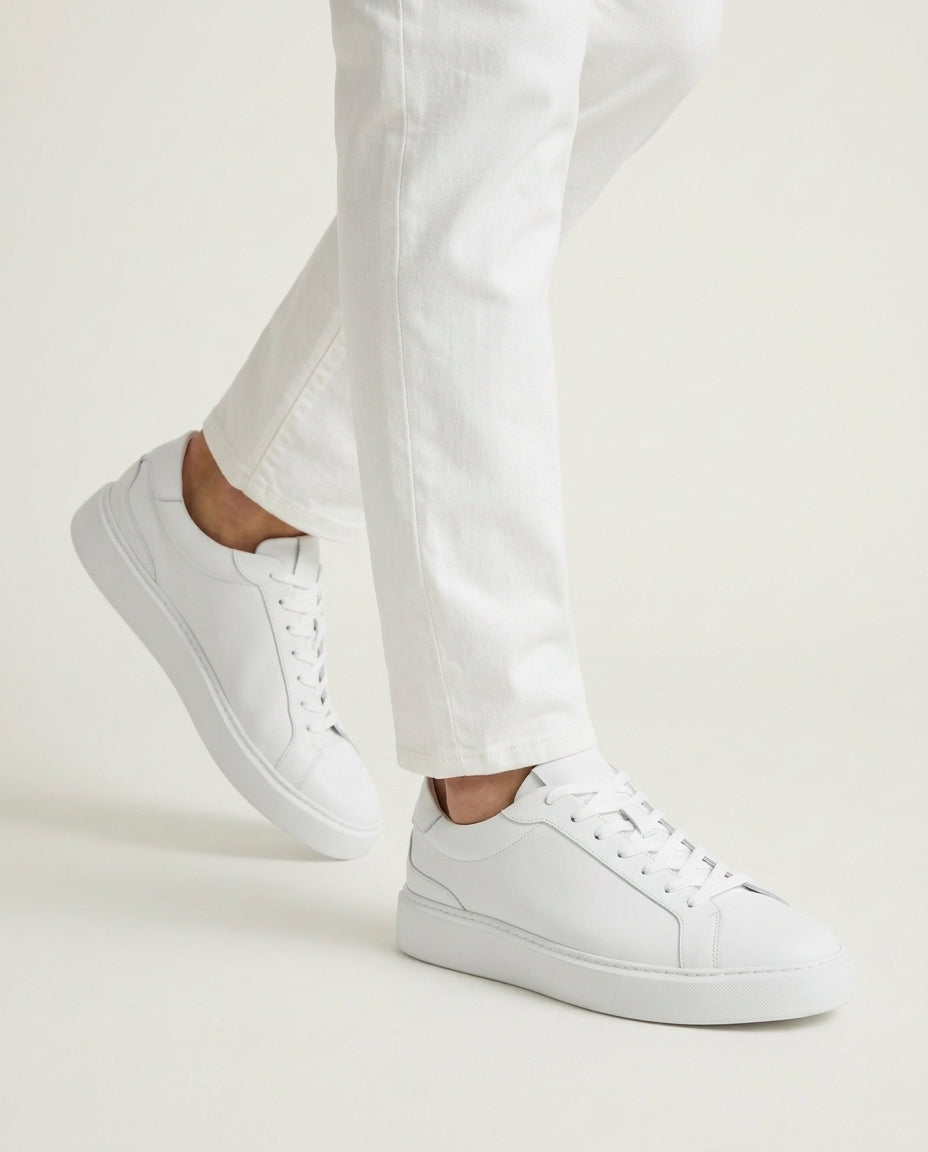 Boston Leather Trainer - White