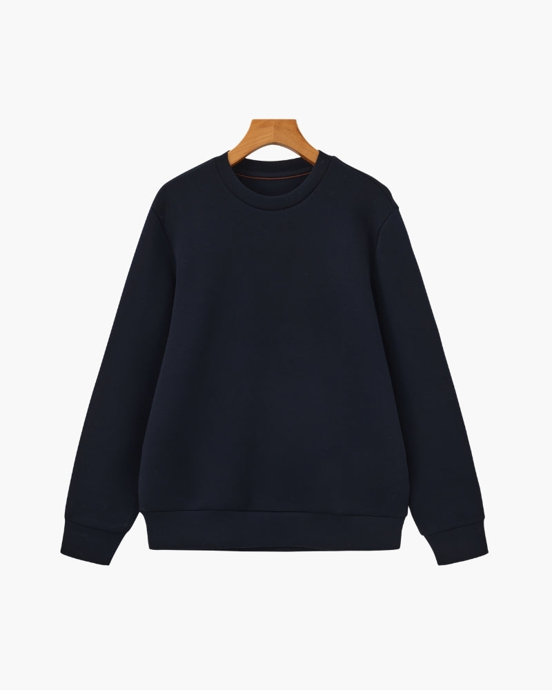 Classic Modal Blend Crewneck Sweatshirt - Blue