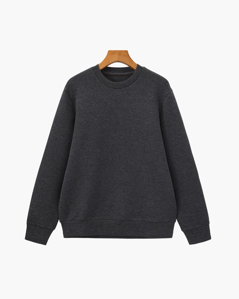 Classic Modal Blend Crewneck Sweatshirt - Gray