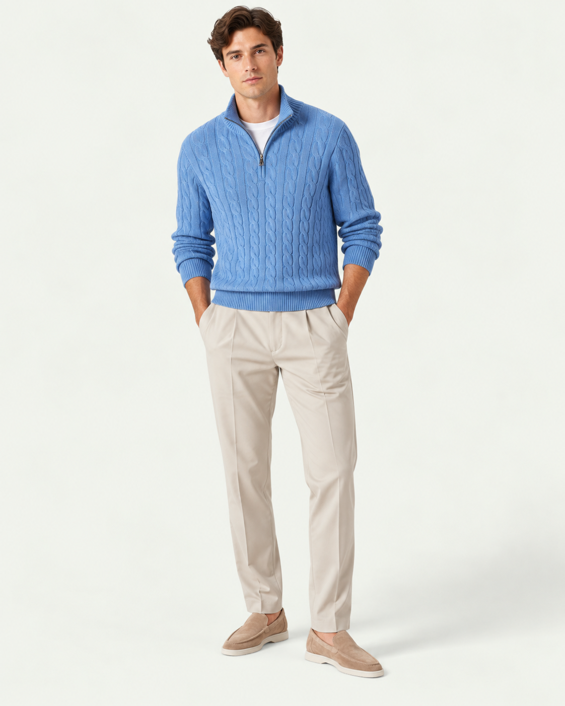 Cortina Fitted Trousers - Beige