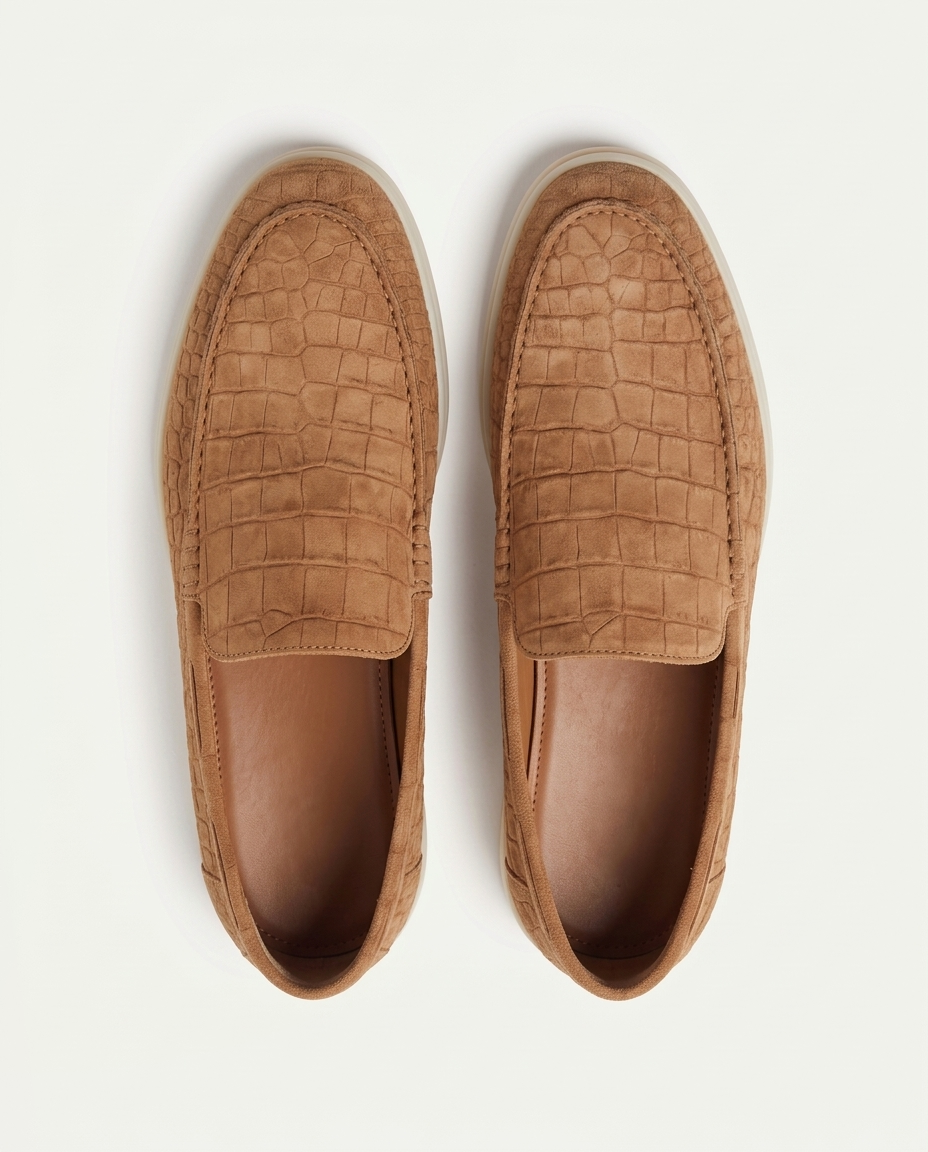 Croco Suede Loafer - Camel | LIMITED EDITION