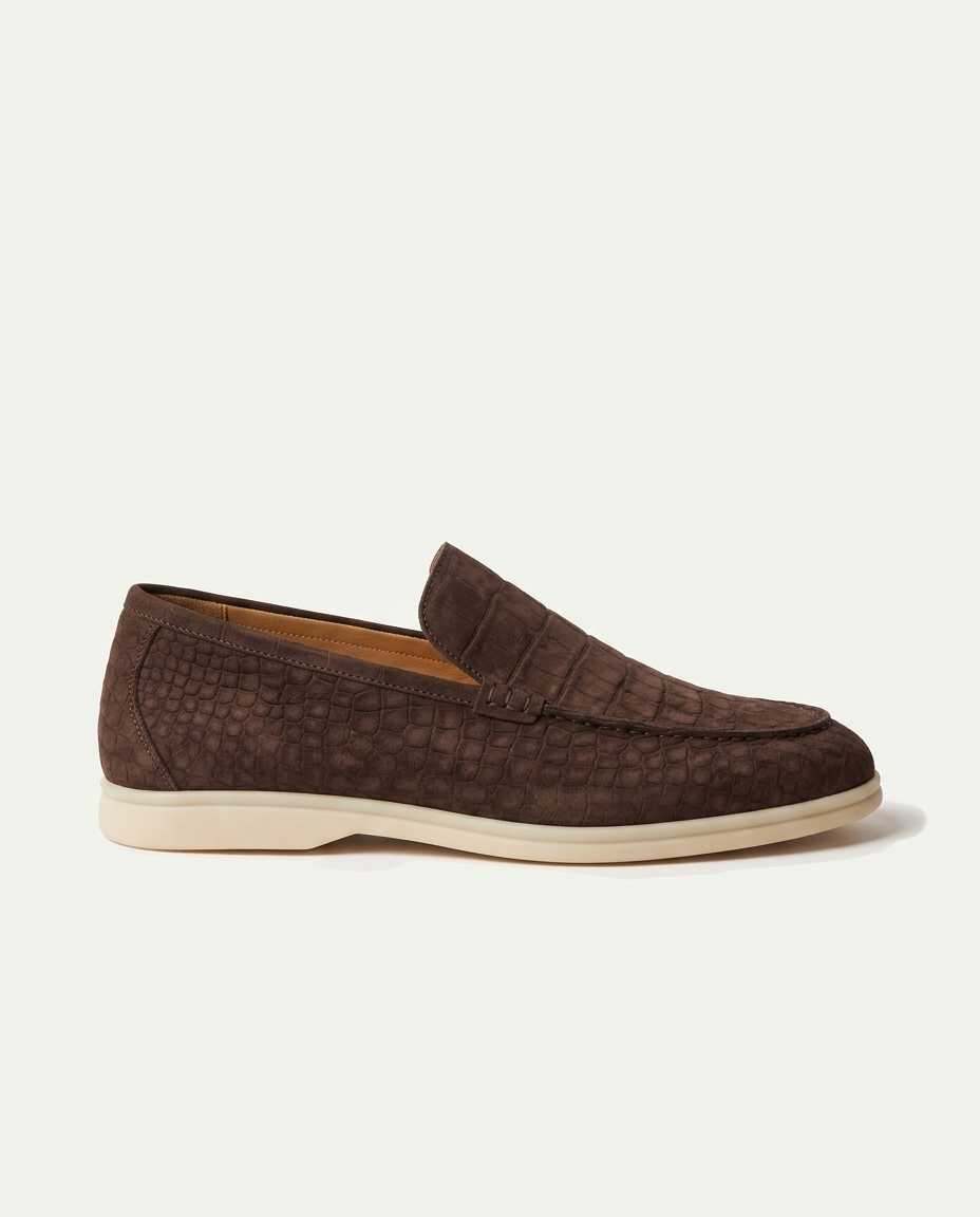 Croco Suede Loafer - Espresso | LIMITED EDITION