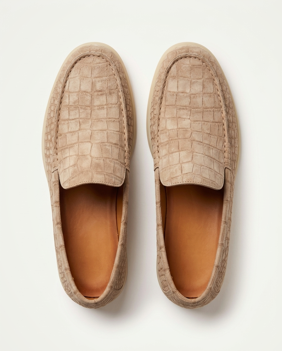 Croco Suede Loafer - Sand | LIMITED EDITION