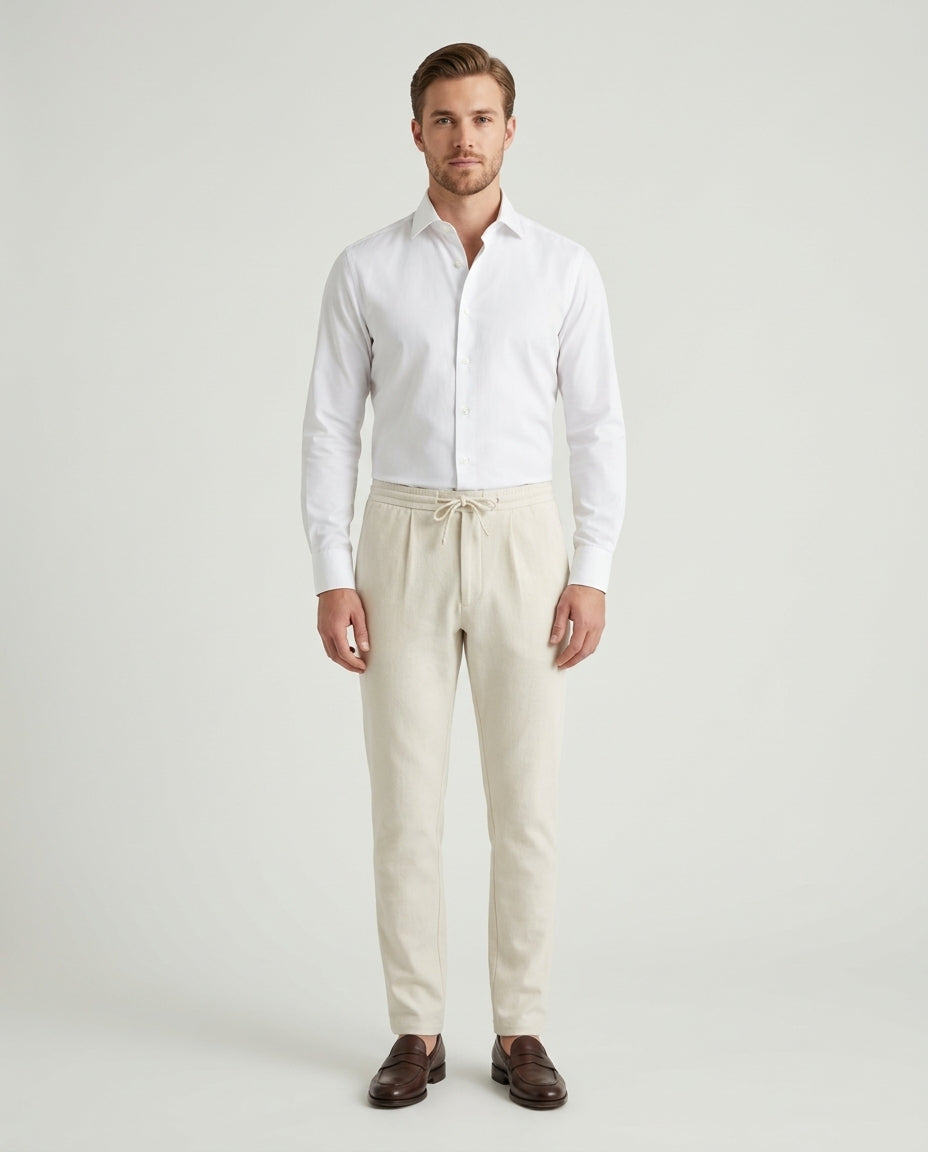 Linen Trousers - White