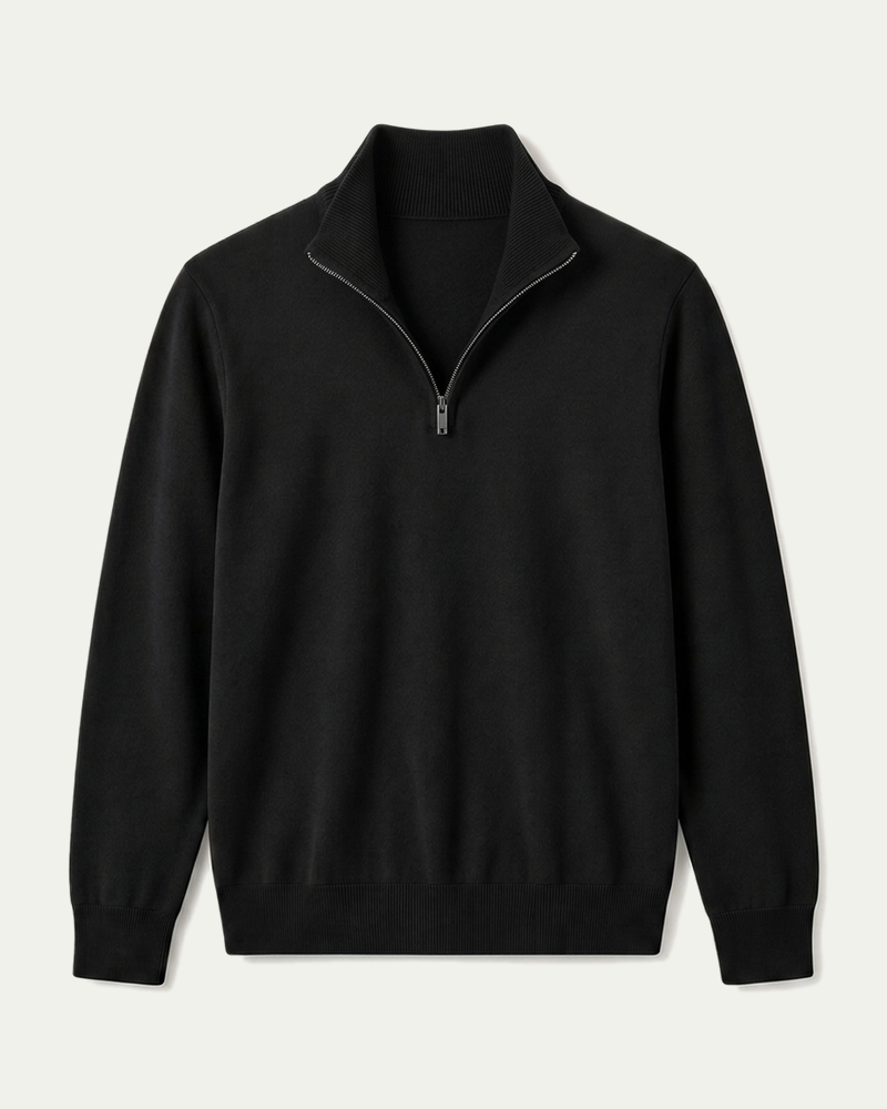 London Quarter Zip - Black
