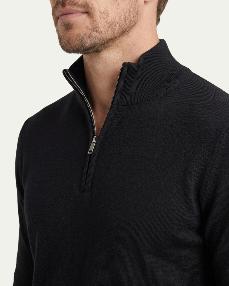 London Quarter Zip - Black