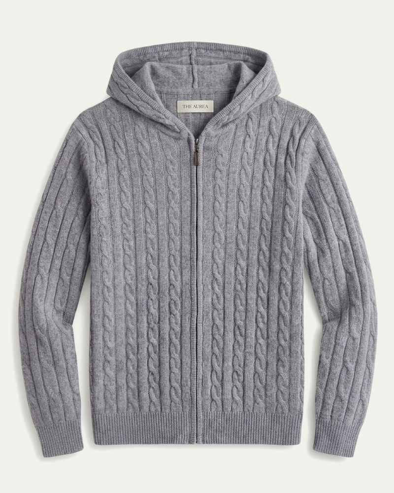 Madrid Cashmere Hoodie - Grey