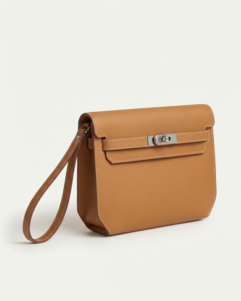 Paris Leather Pochette - Brown