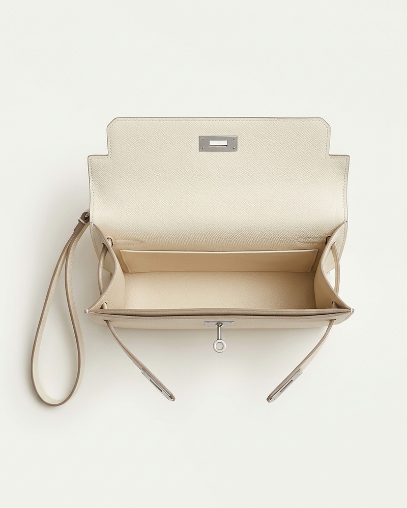 Paris Leather Pochette - Ivory