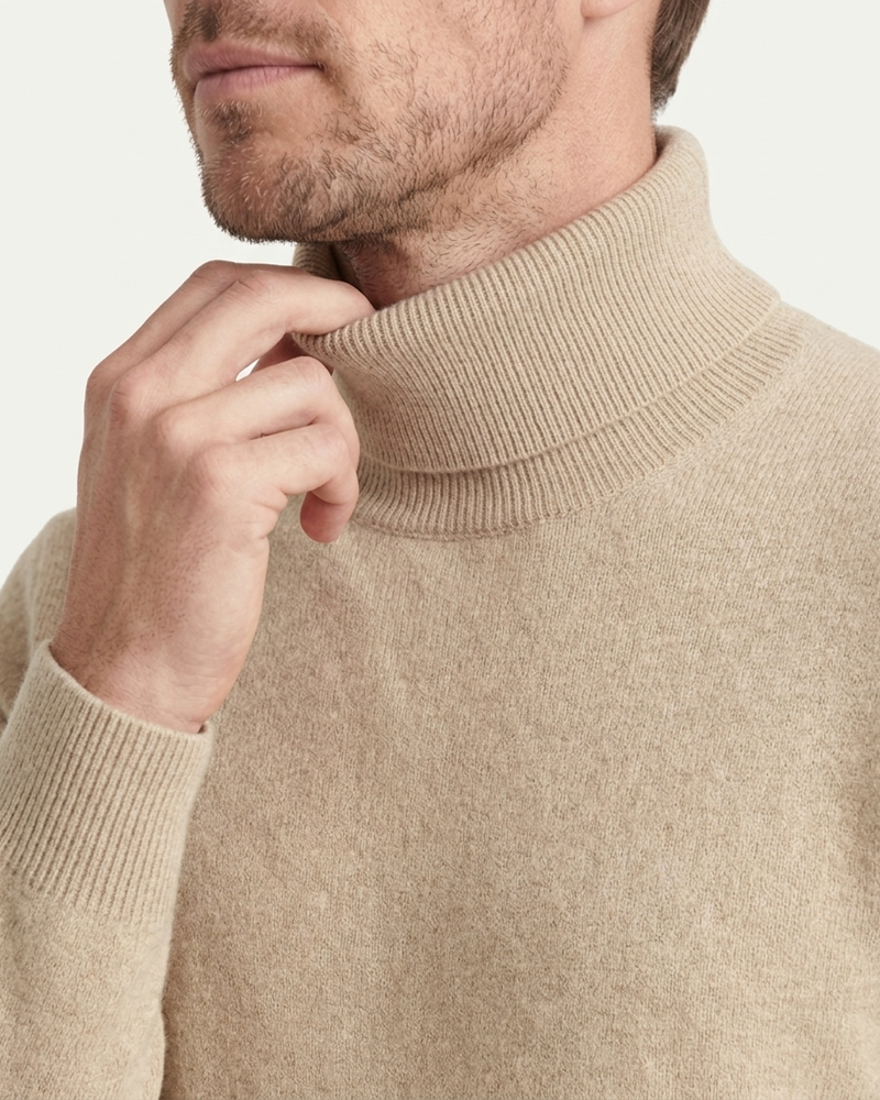 Pisa Wool Turtleneck - Beige