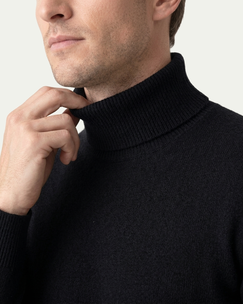 Pisa Wool Turtleneck - Black