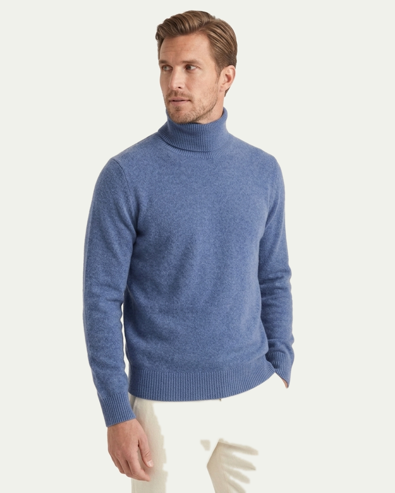 Pisa Wool Turtleneck - Blue