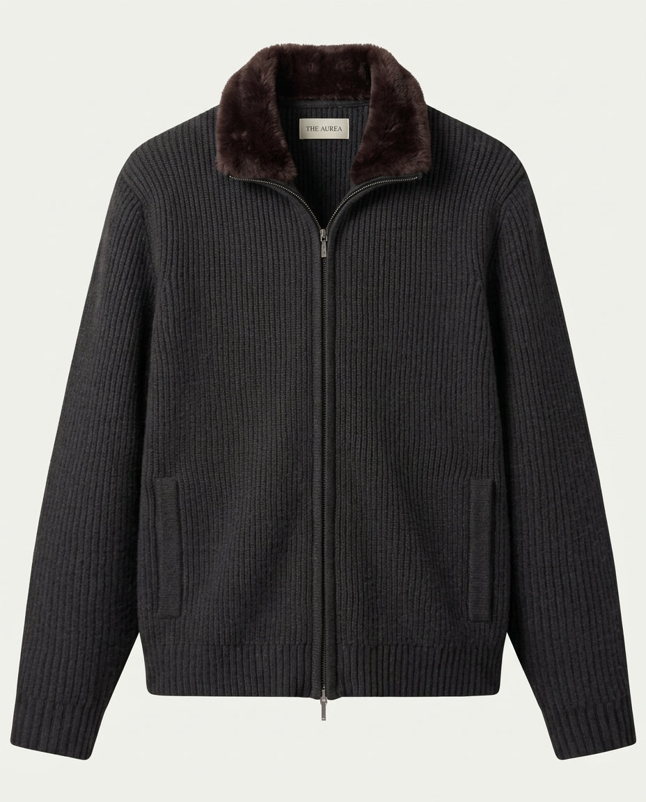 Prague Fur Collar Cardigan