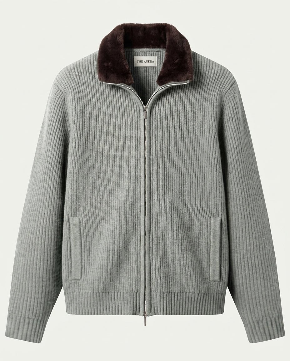 Prague Fur Collar Cardigan
