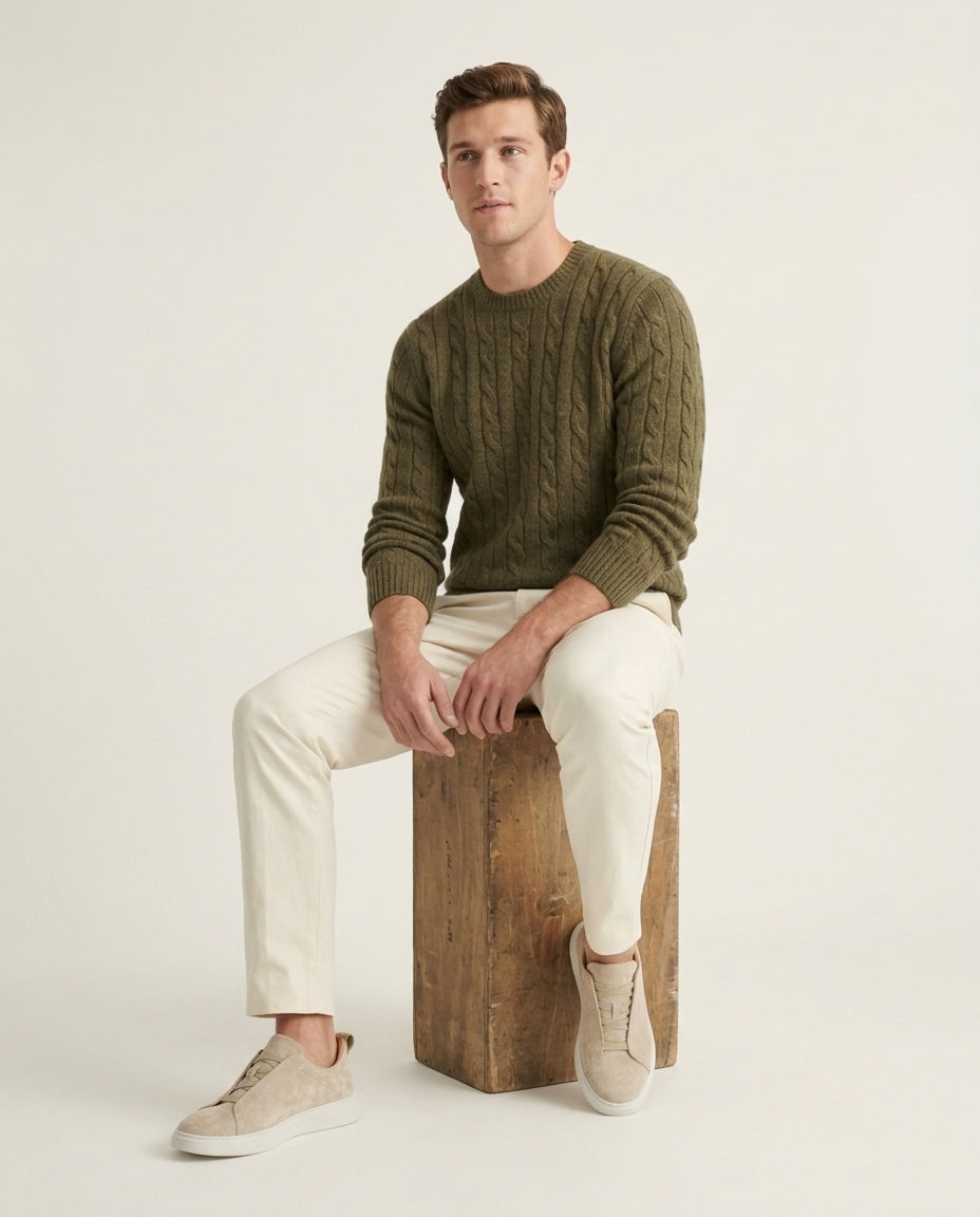 St. Moritz Slip-On Trainer – Sand