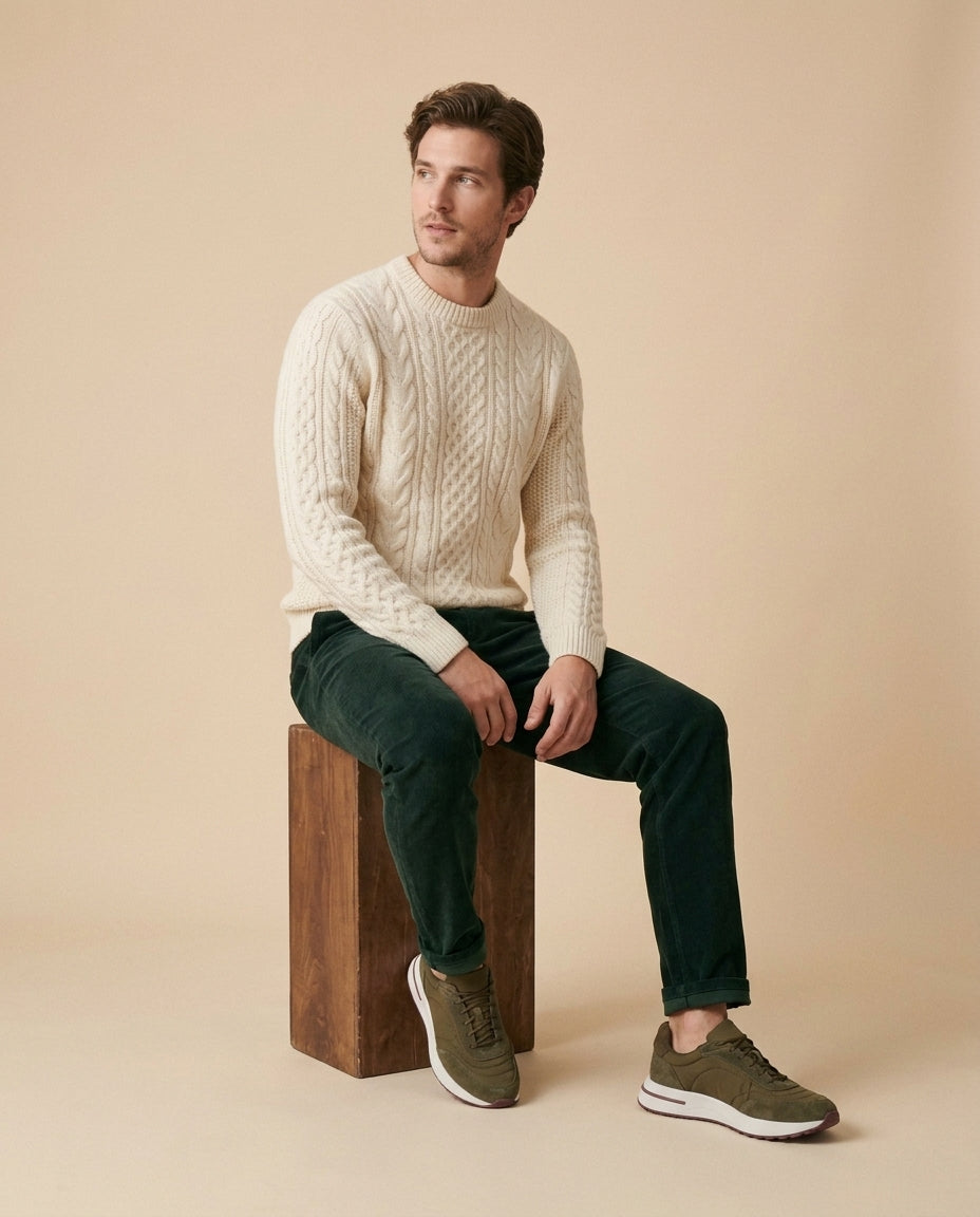 Valmont Sneaker - Khaki Green