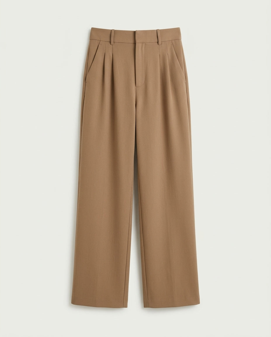 Vienna Wide-Leg Trousers - Brown